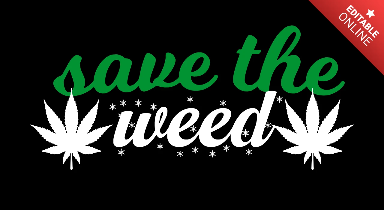 Save The Weed T-shirt Design Template