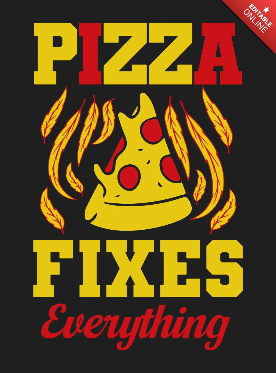 La pizza corrige tout modèle de t-shirt