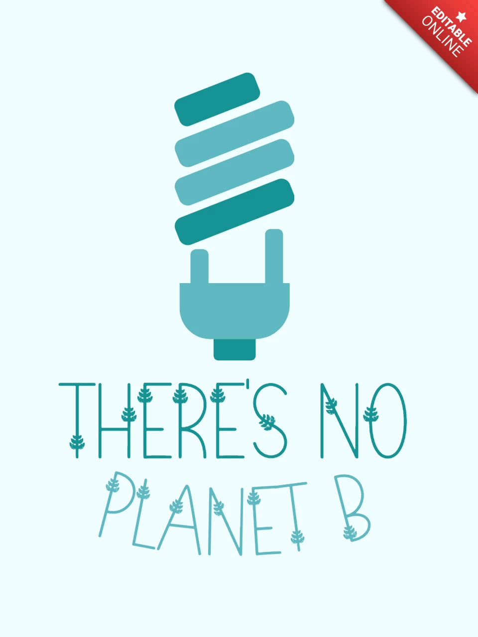 Modello di maglietta Ecology there's no planet b
