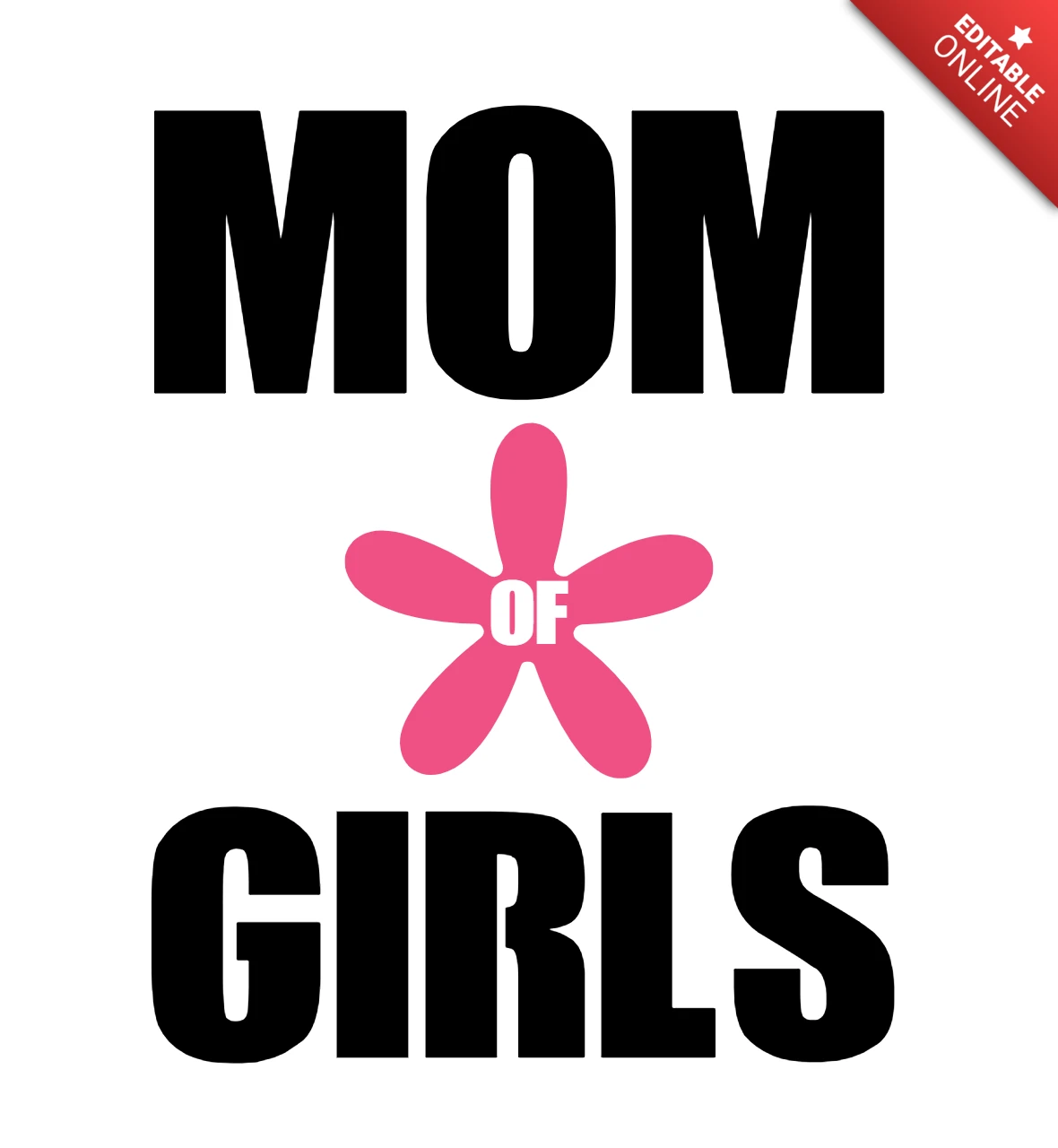 Mutter von mädchen t-shirt design vorlage
