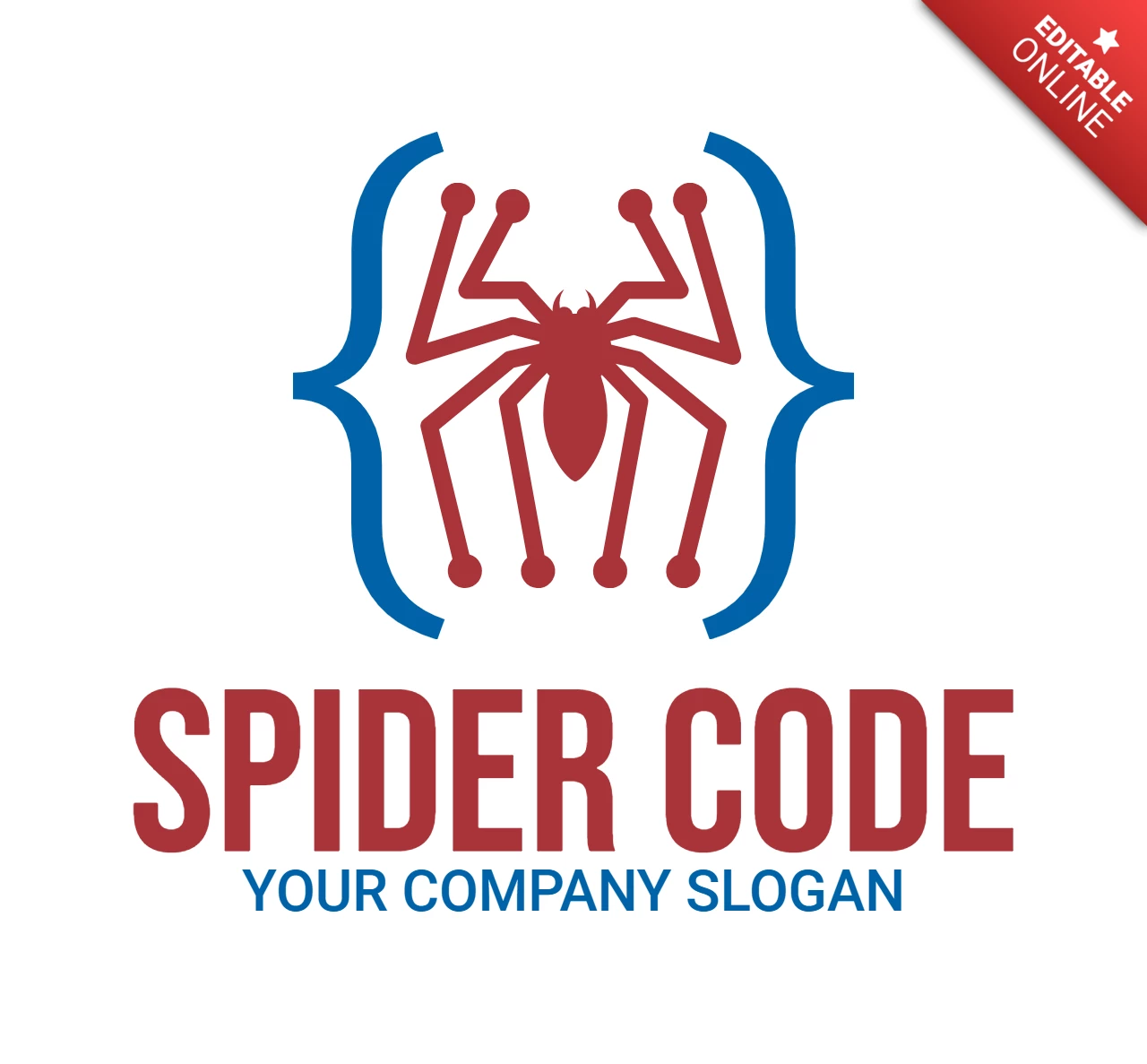 Modèle de logo pour le code araignée