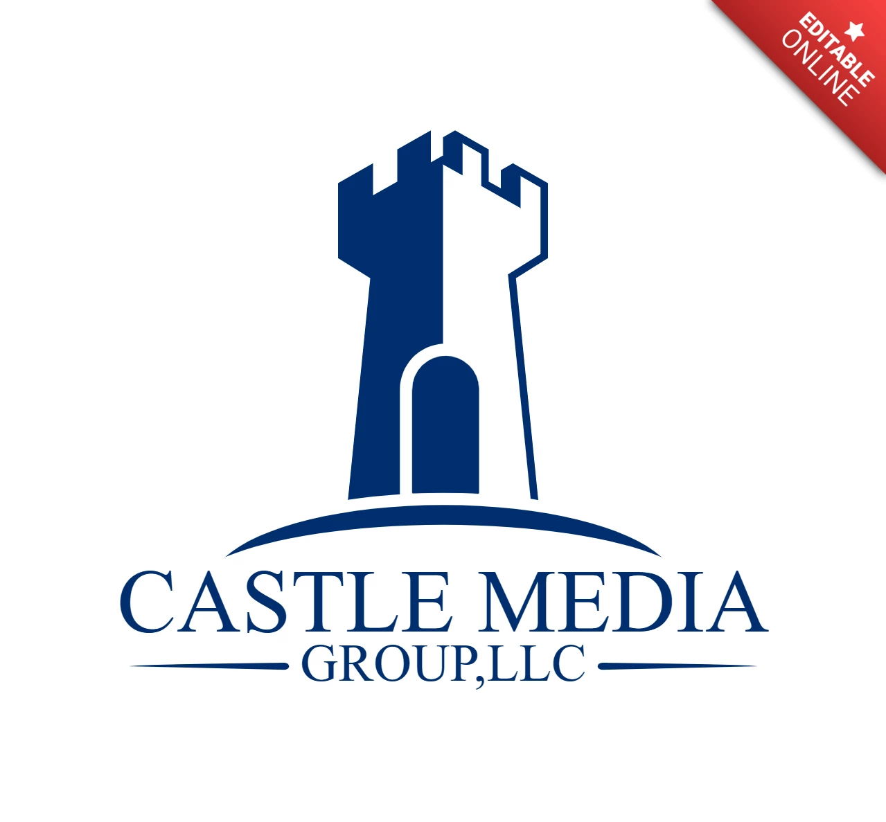 Castle Media Logo Design Template