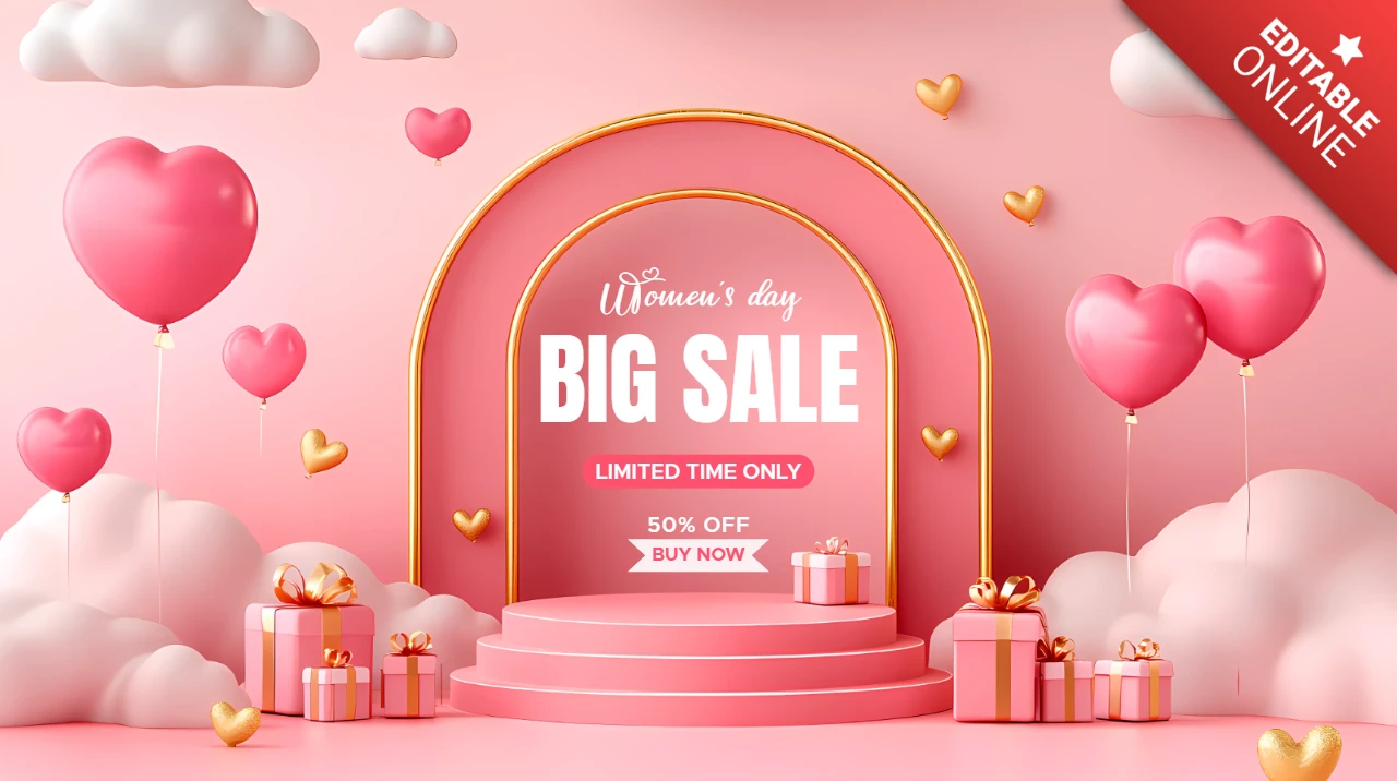 Women's Day Big Sale Design Template - Limited Time Offer