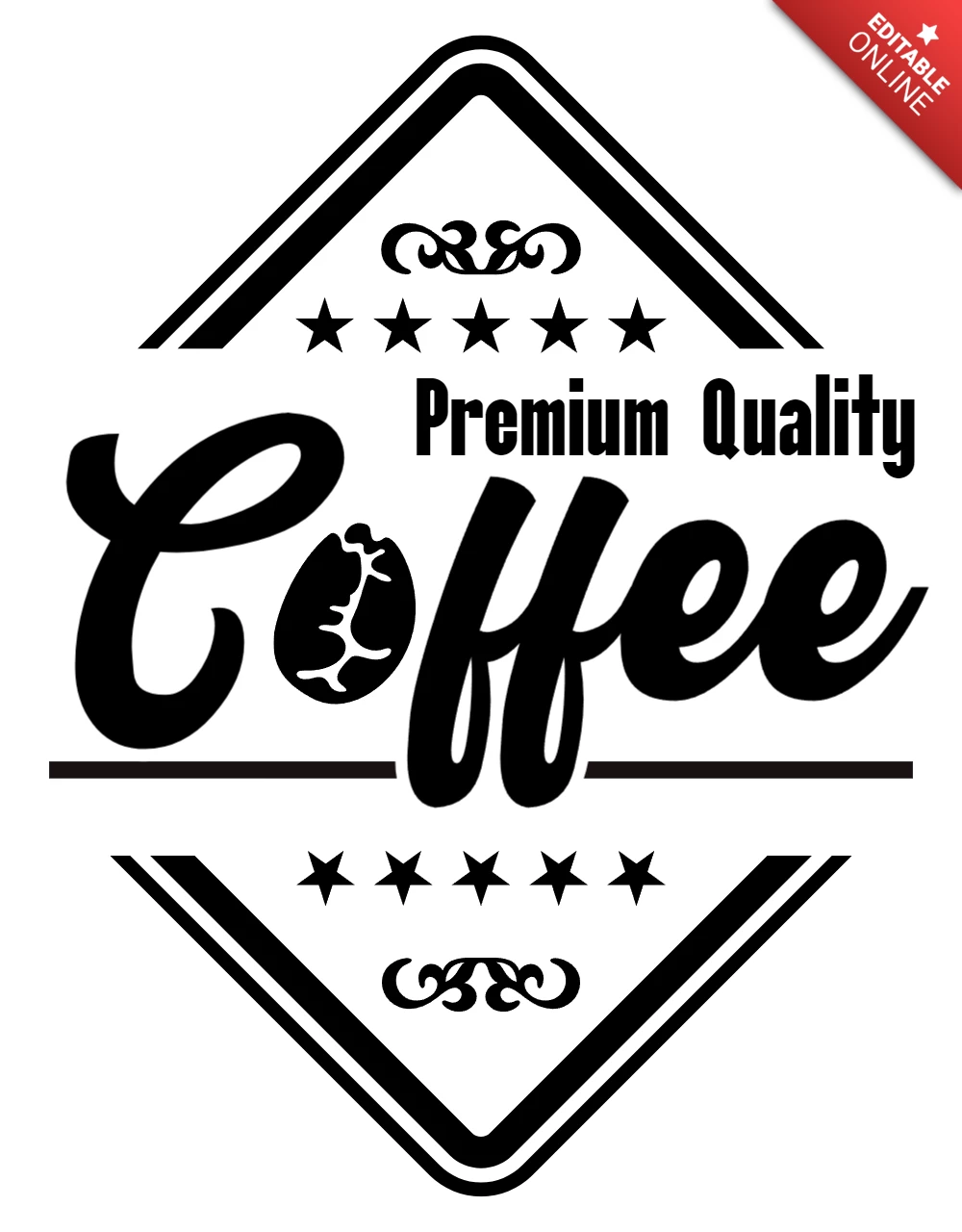 Coffee label Logo Design Template