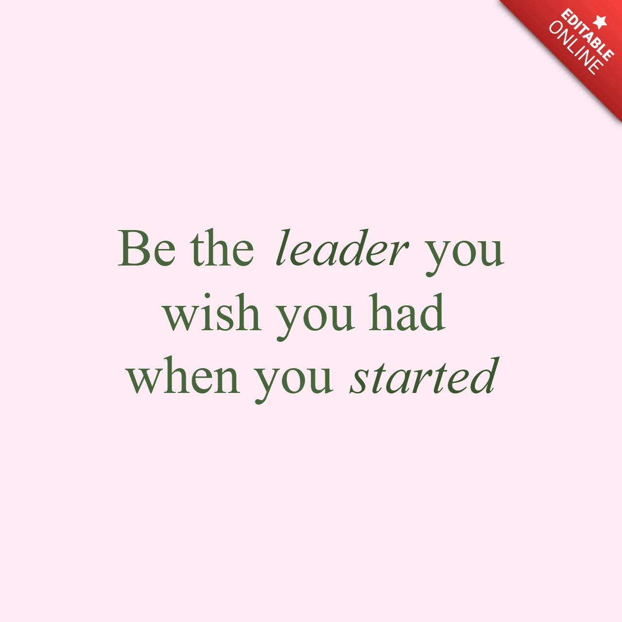 Leiderschap inspiratie quote instagram post ontwerpsjabloon