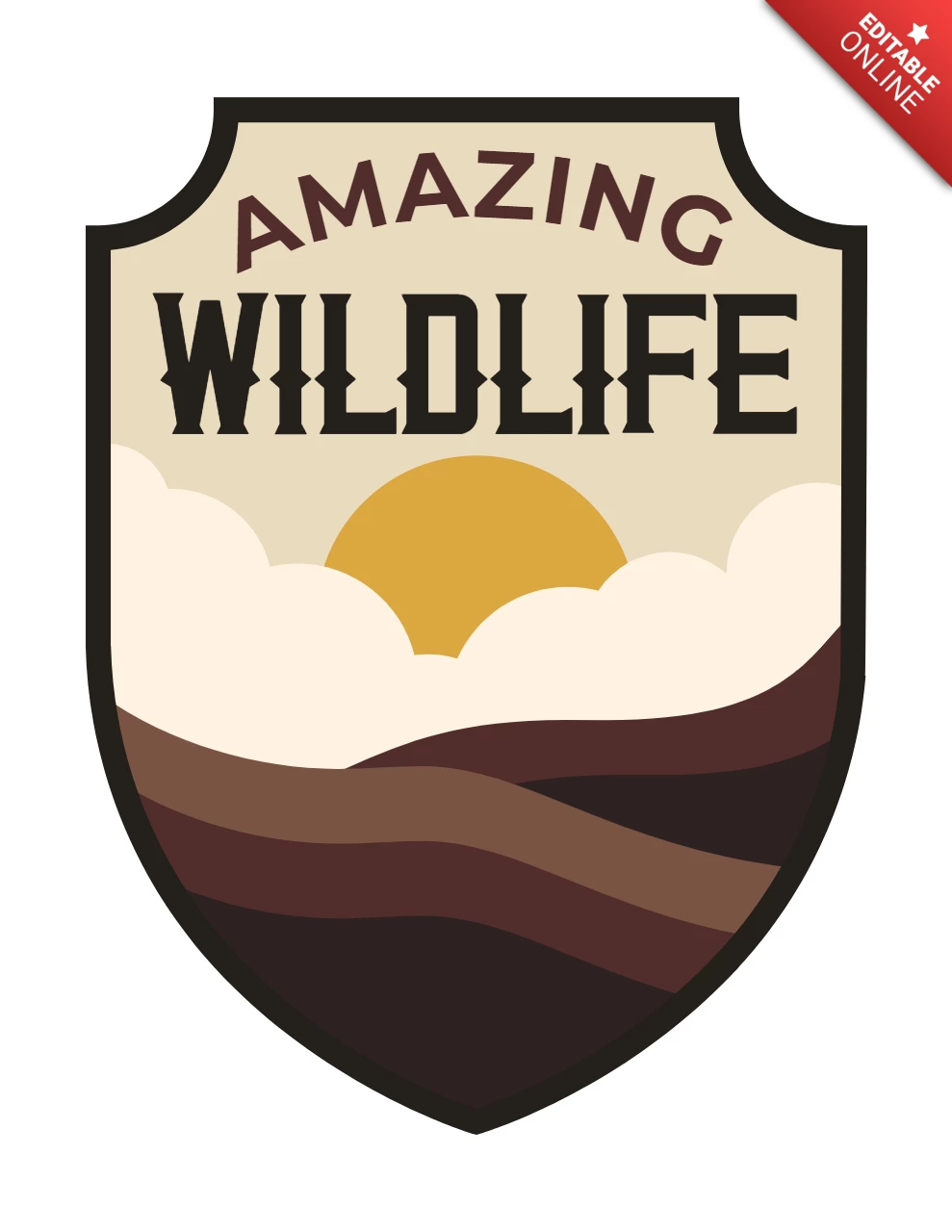 Wildlife Badge Template Design