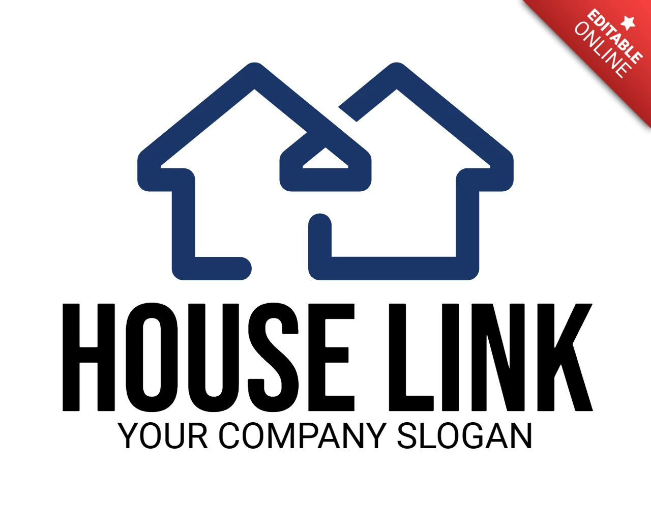 Plantilla de diseño del logotipo de House link