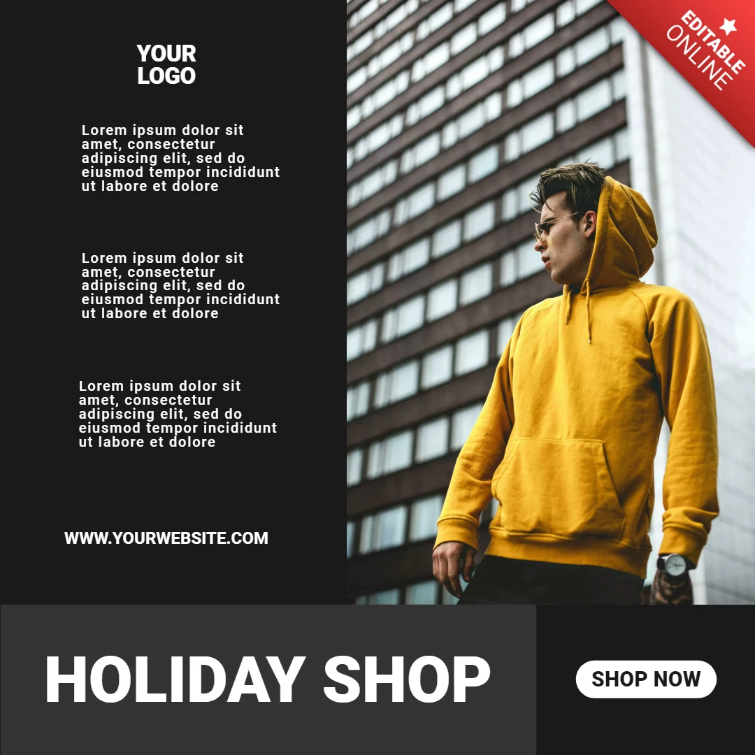 Holyday Shop Fashion Social Media Post Design Template