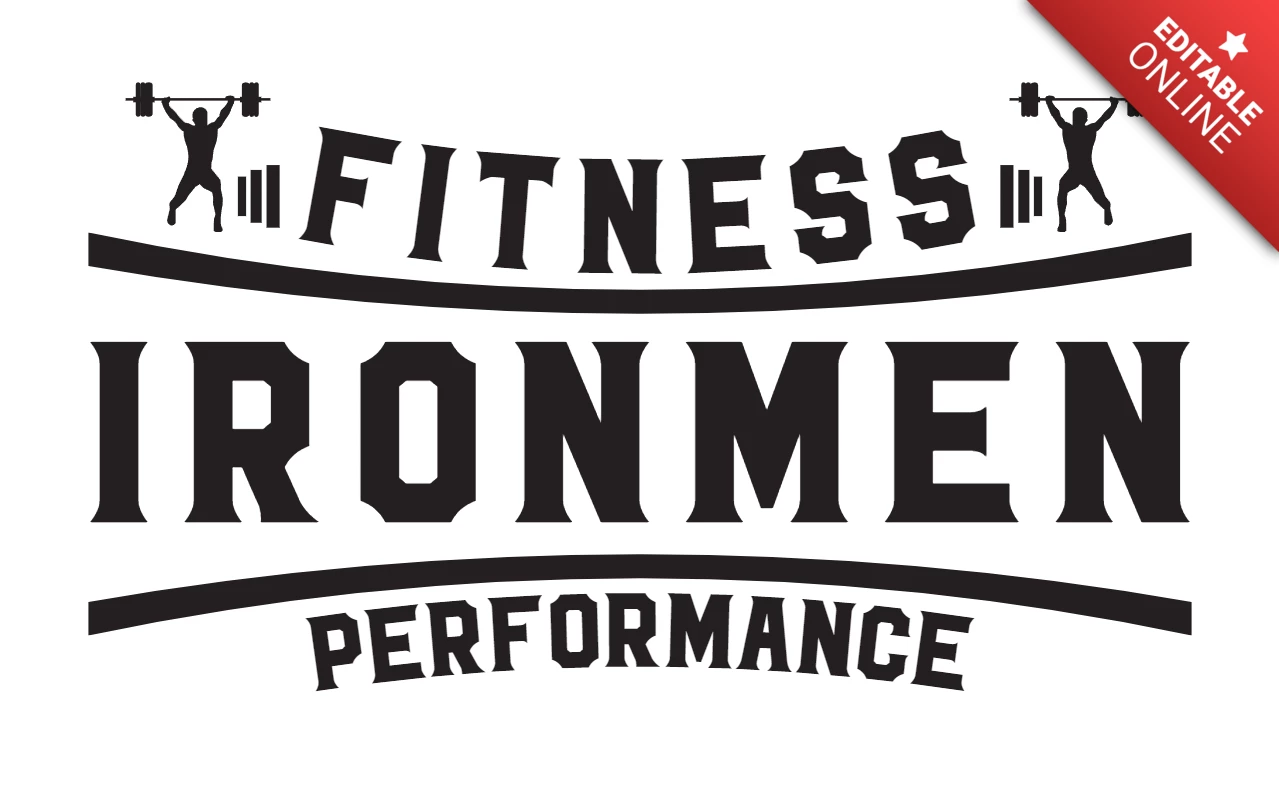 Iron Men Fitness Center Gym Logo Design Template