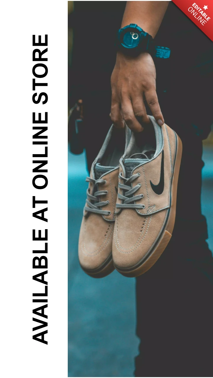 Online winkel sneakers instagram verhaal post ontwerp sjabloon