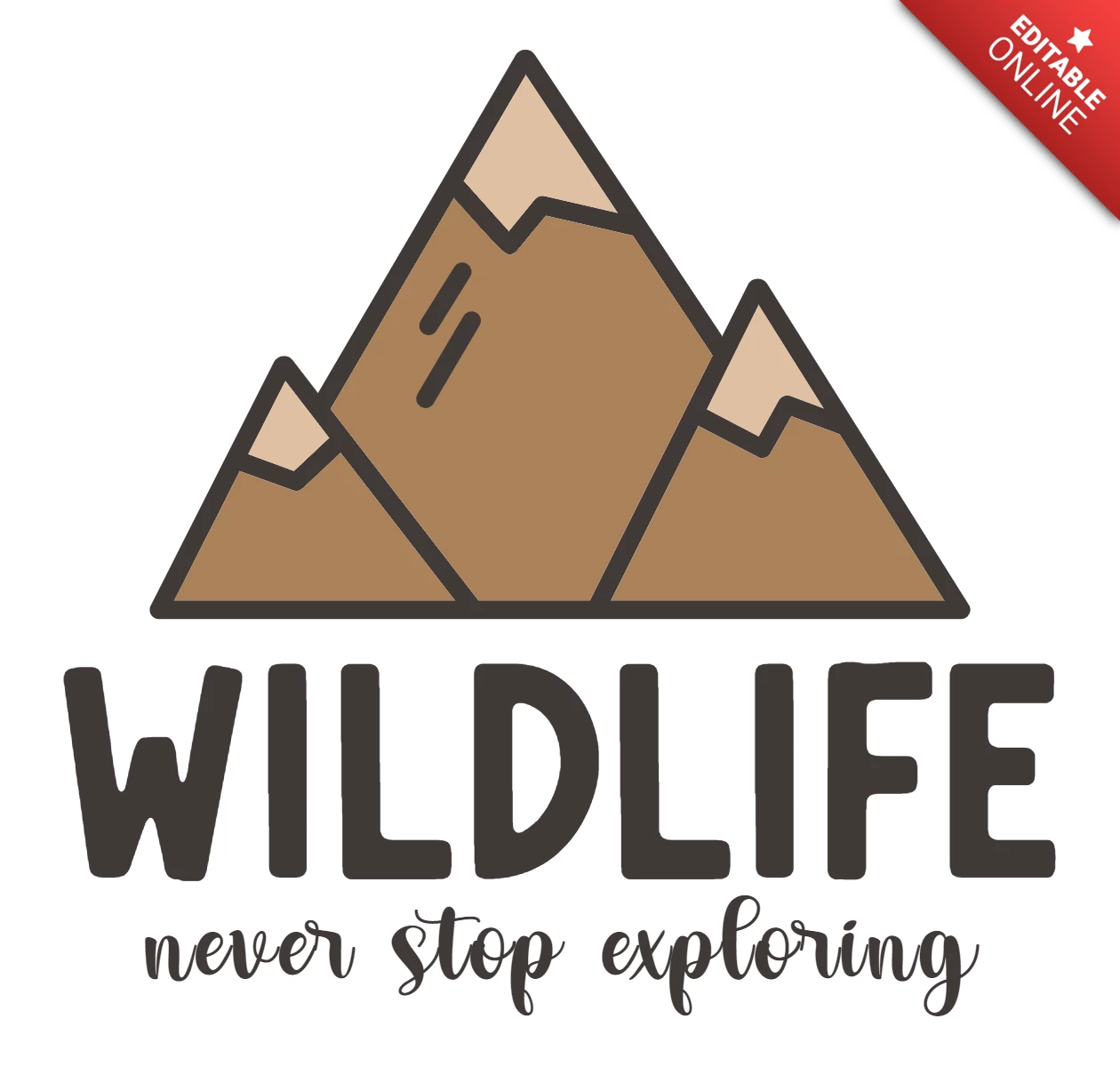 La faune et la flore ne cessent jamais d'explorer conception d'un modèle de logo
