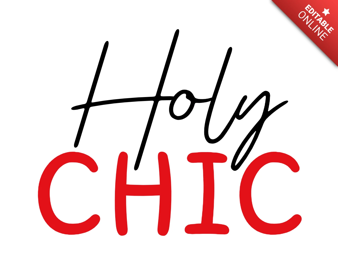 Holy Chic Makeup T-Shirt Design Template