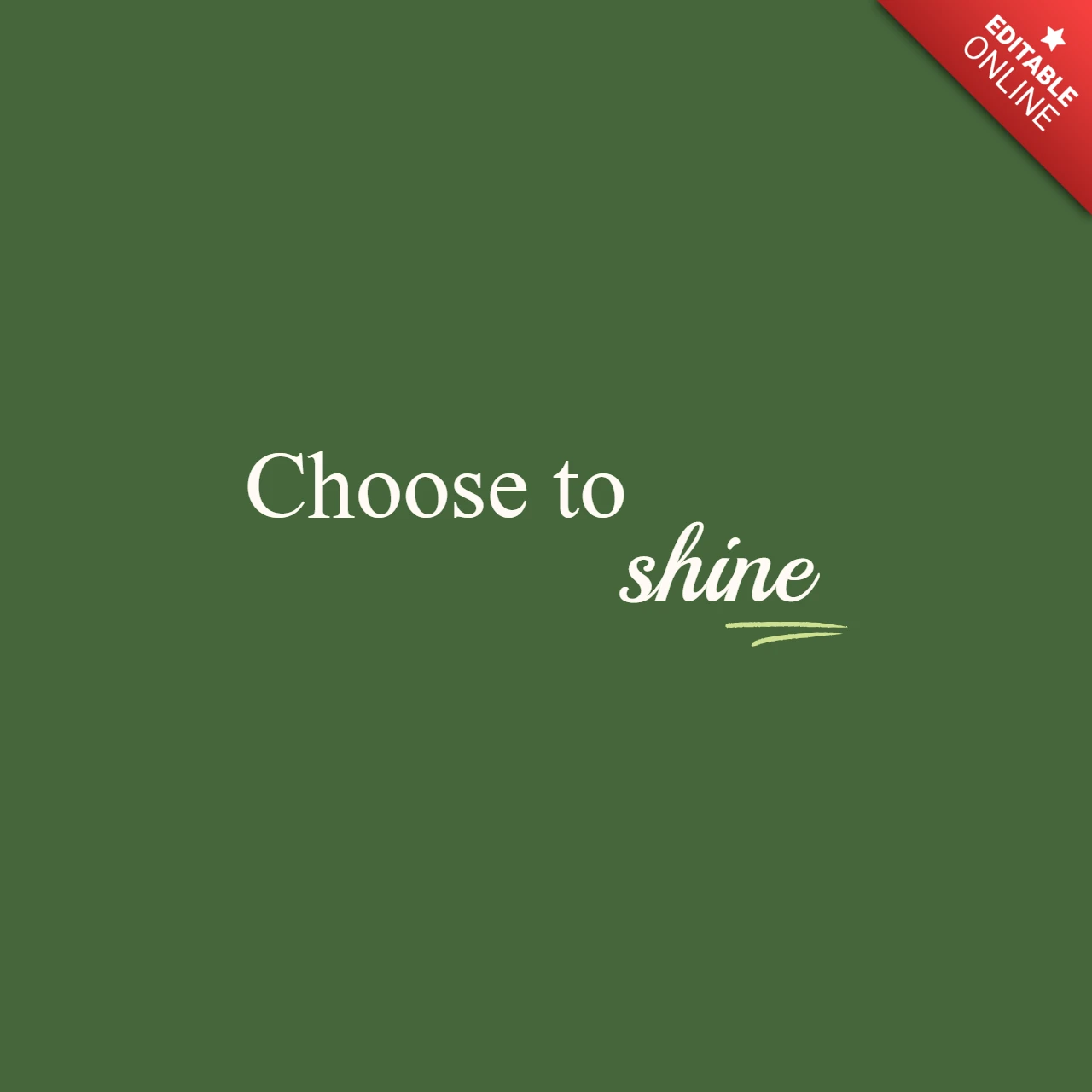 Shine Bright Inspirational Quote Instagram Post Design Template