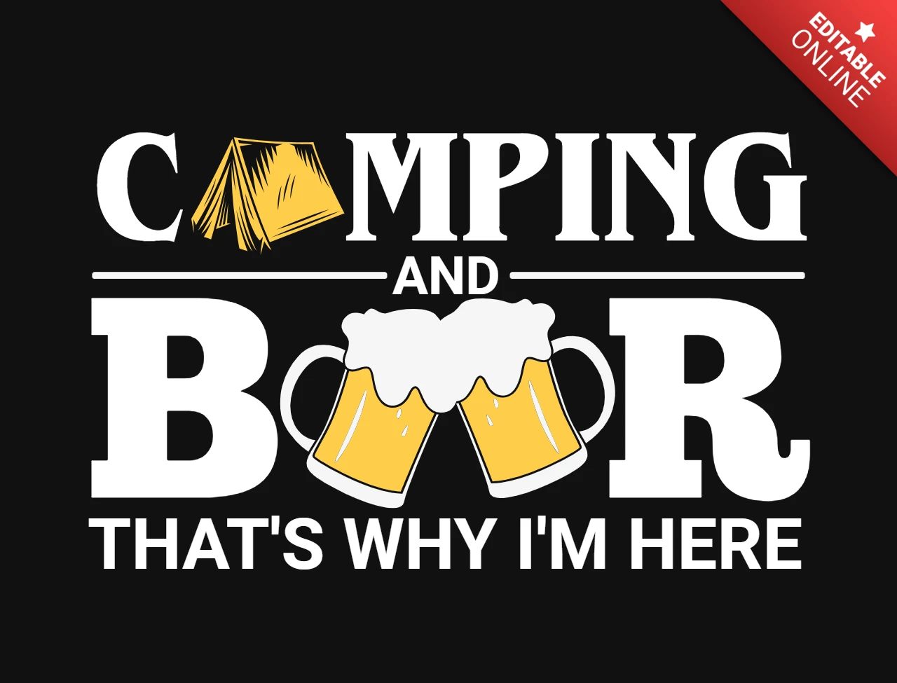 Modello di maglietta per campeggio e birra, ecco perché