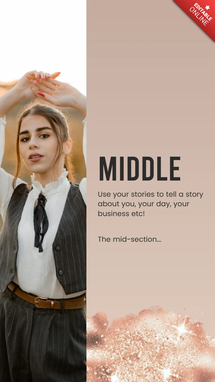 Storytelling personalizado en la sección central instagram story post design template