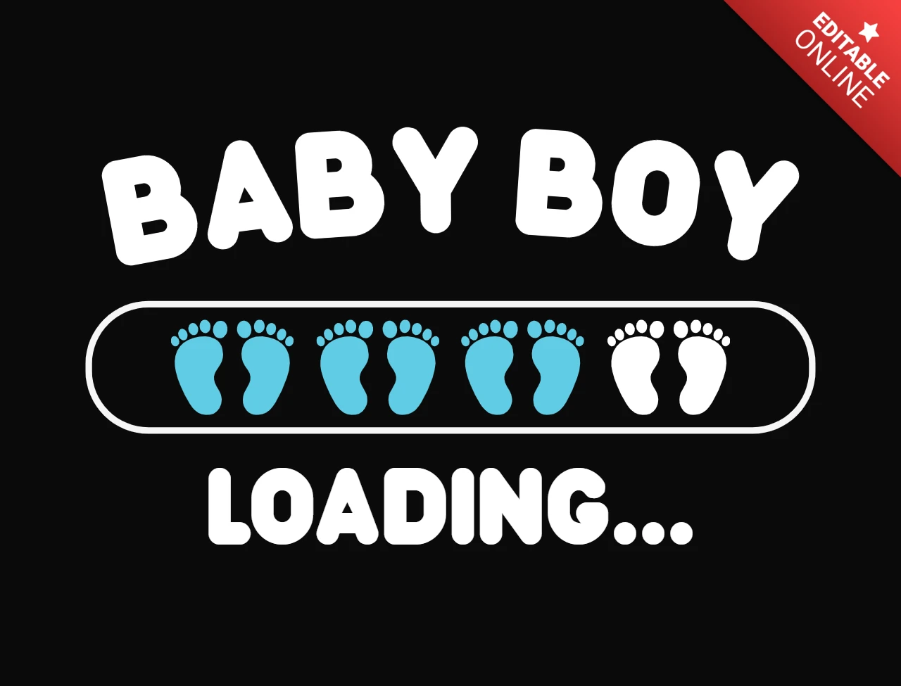 Baby Boy Loading Pregnancy T-Shirt Design