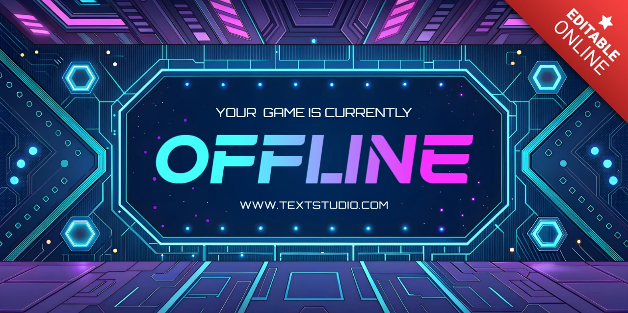 Retrowave Futuristic Offline Game Design Template with Neon Graphics