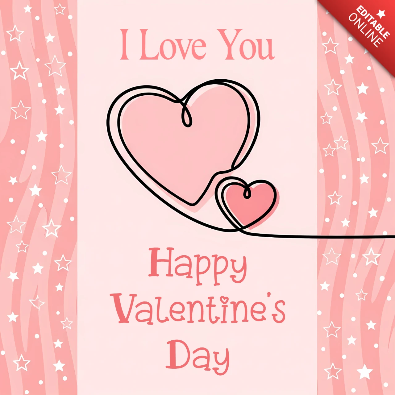 Valentinstag Liebe Herz Design Vorlage für Grußkarte