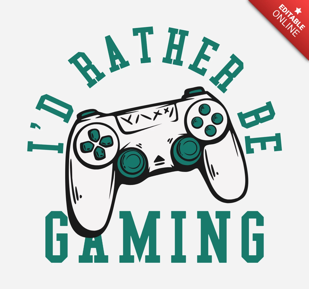 Gaming Pad Vintage T-shirt Design Template