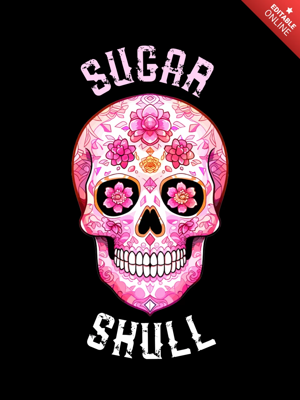 Sugar Skull T-shirt Official Dia De Los Muertos Design Template