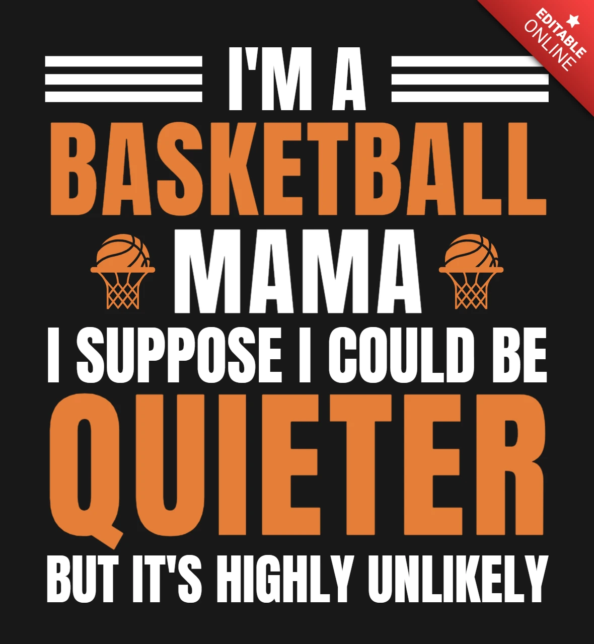 Ich bin ein basketball mama laut und stolz sport mutter t-shirt design vorlage