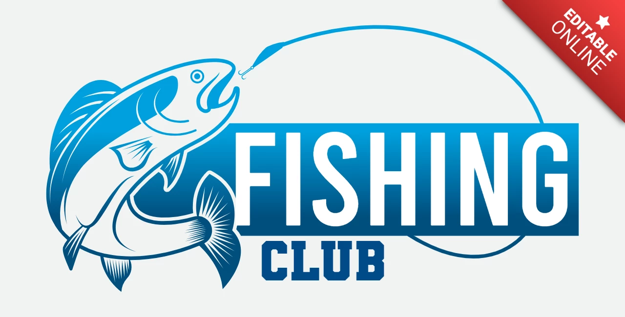 Modello di progettazione logo colorato di pesca