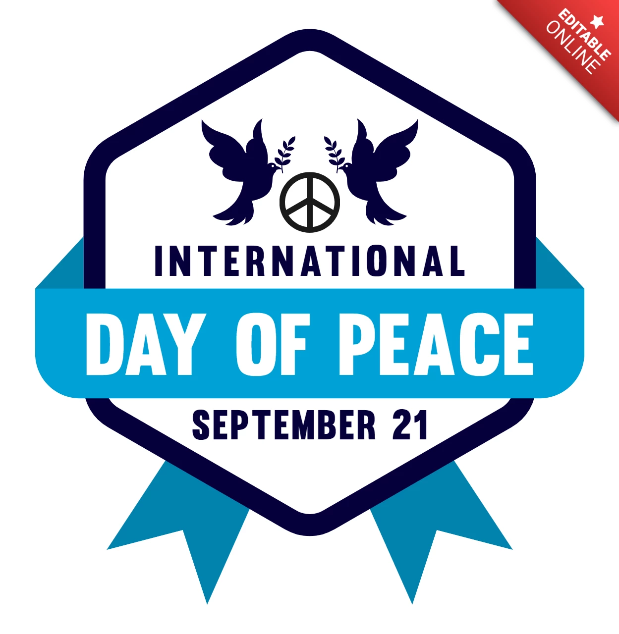 International Peace Day Logo Design Template