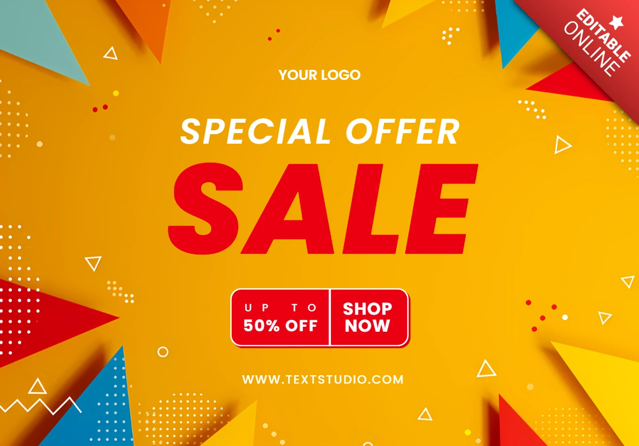 Plantilla de diseño de promoción de venta dinámica para ofertas especiales
