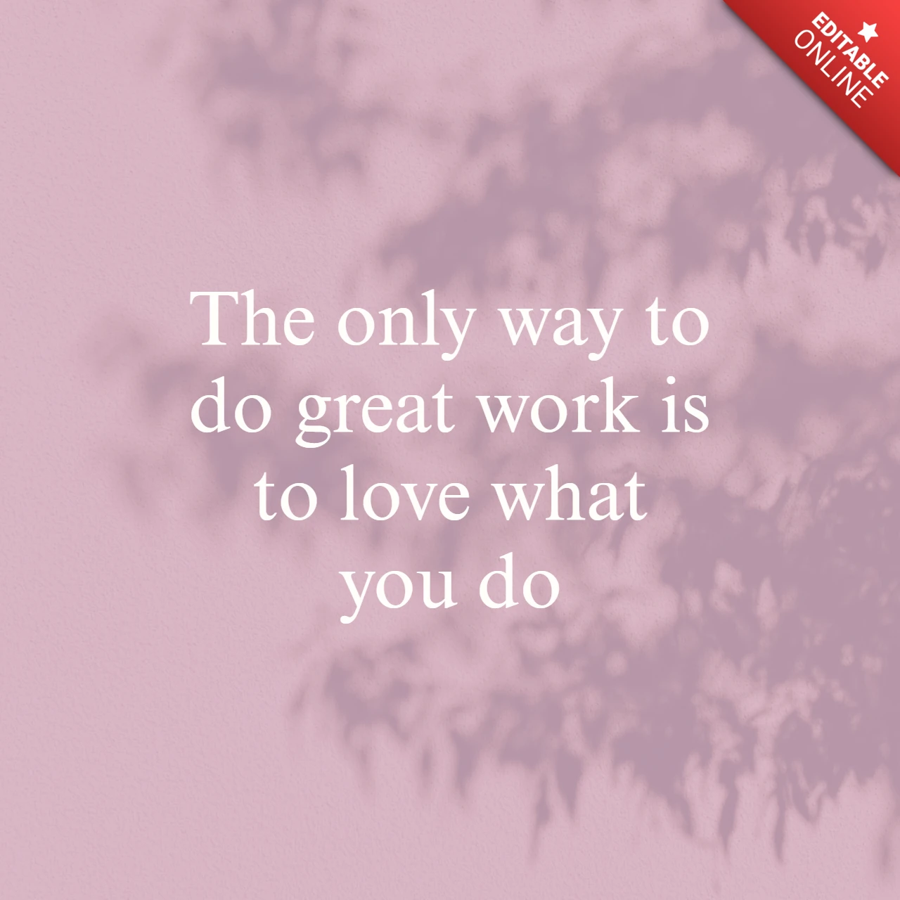 Citation de travail inspirante modèle de conception de post instagram