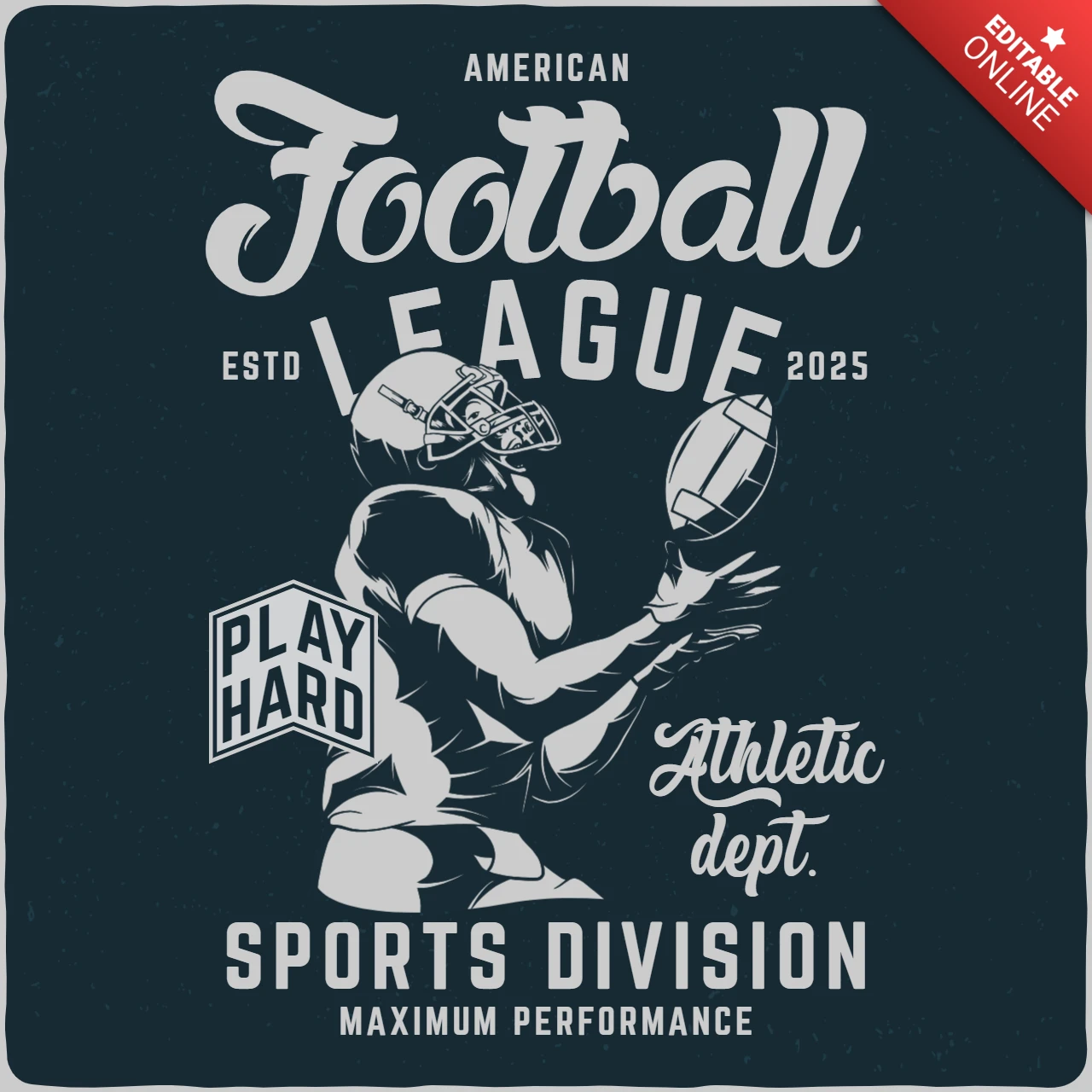 Retro American Football League T-Shirt Design