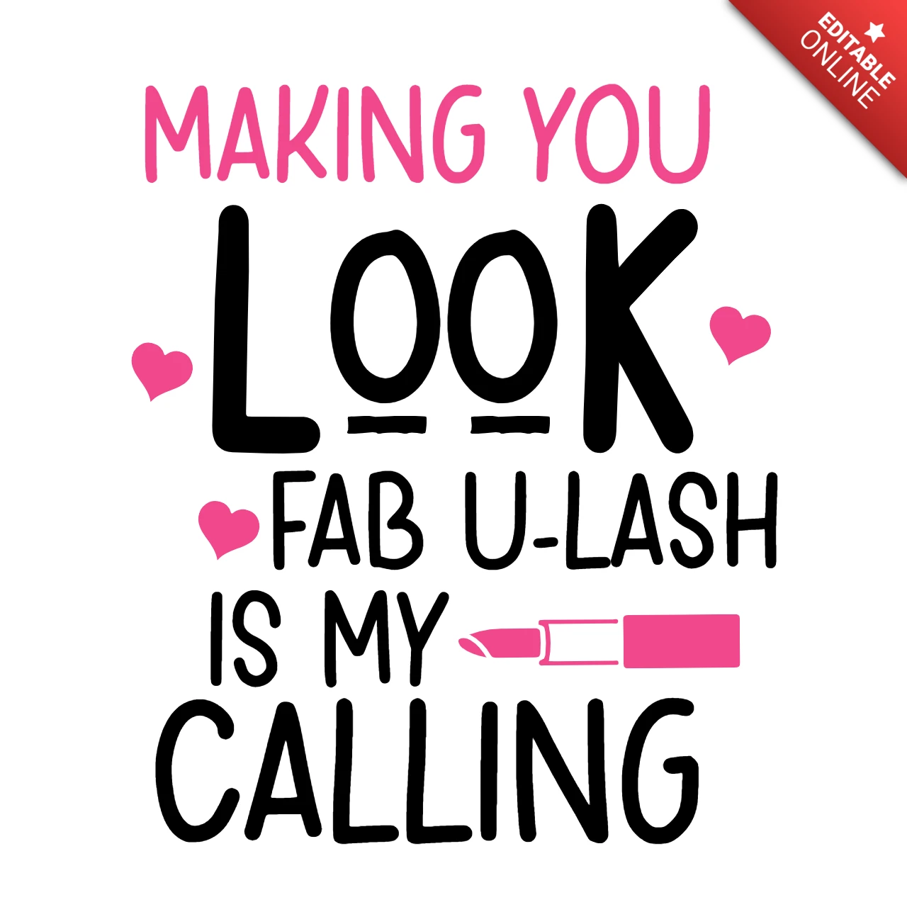 Fabu lash is my calling makeup template t-shirt design