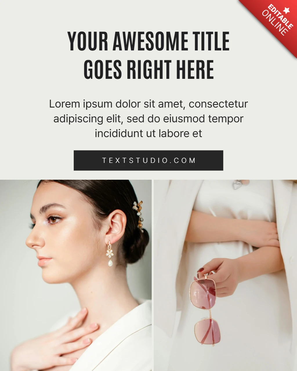 Elegant Bridal Style Instagram Post Design Template