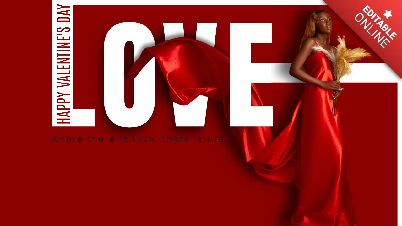 Miłosna typografia elegancka walentynkowa tapeta na pulpit szablon