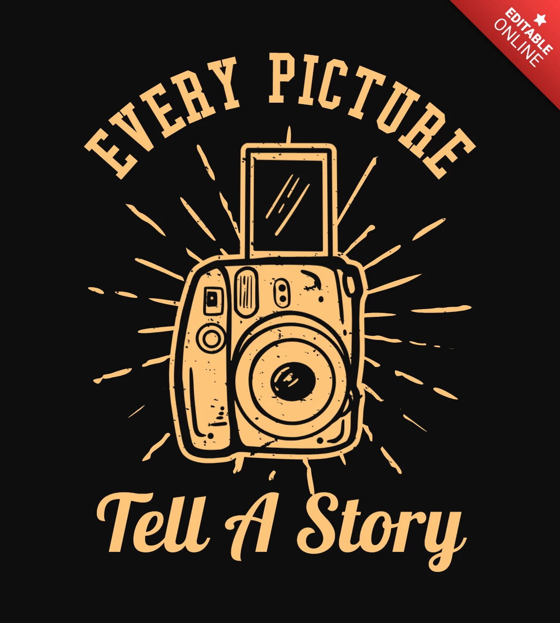 Chaque image raconte une histoire modèle de conception de t-shirt vintage