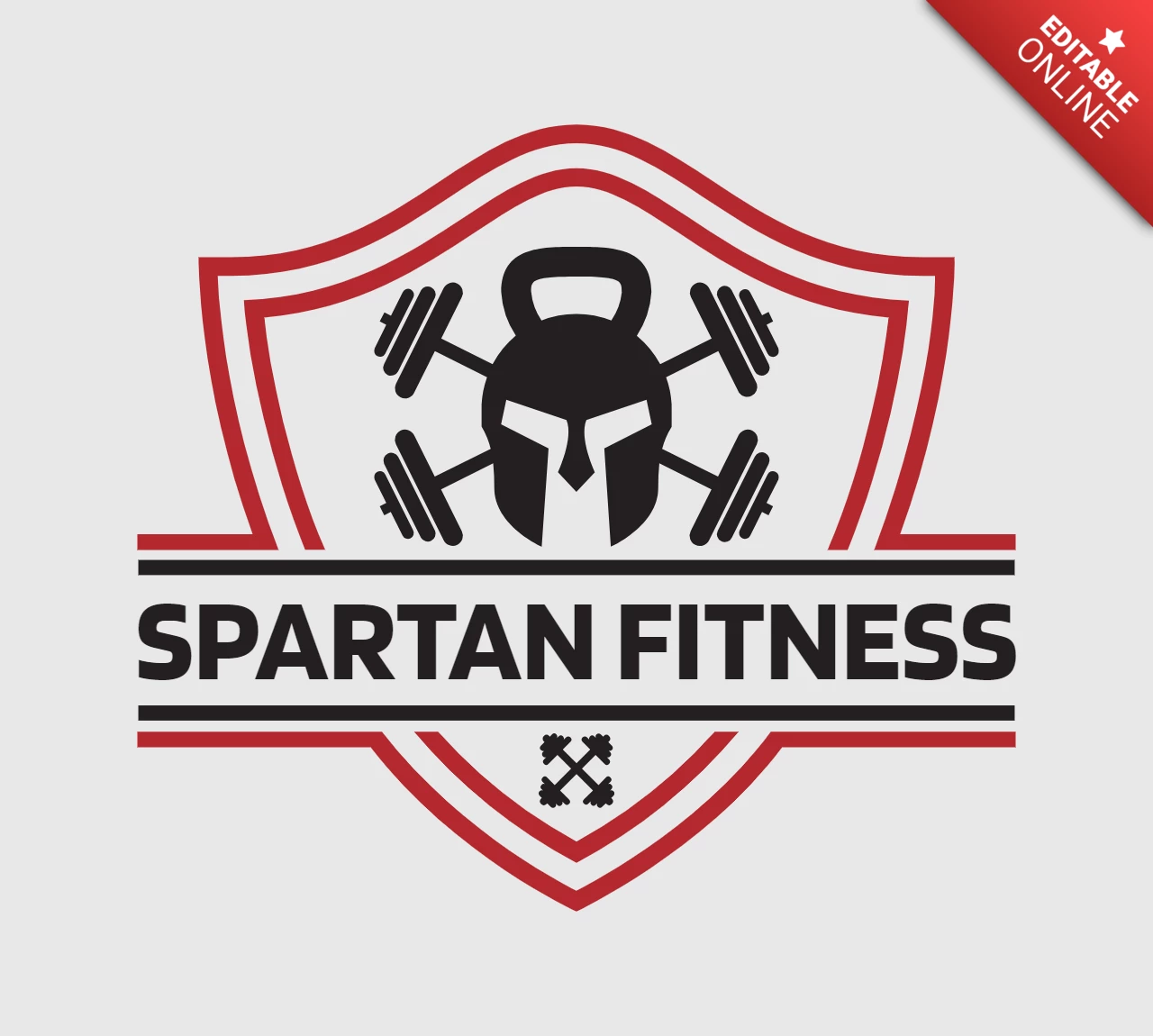 Modello di logo per il fitness spartano