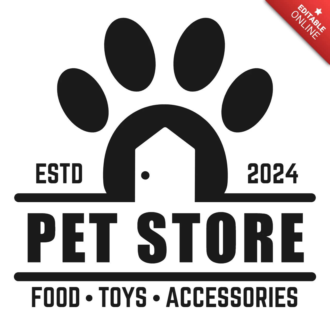 Modelo de design de logotipo de pet shop
