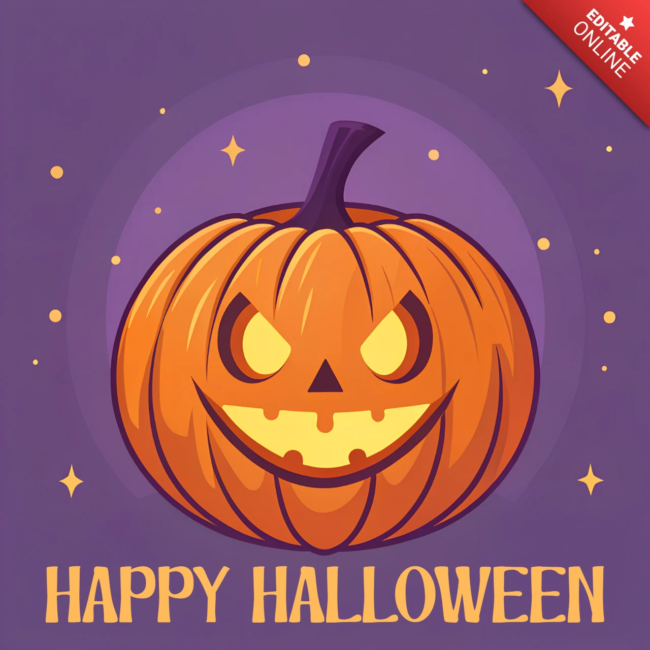 Frohes Halloween Kürbisdesign-Vorlage für festliche Grußkarten