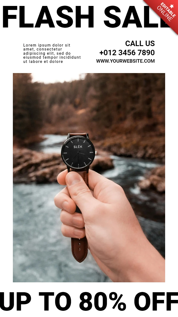 Flash-Sale-Angebot: Sehen Sie sich die Designvorlage für Instagram-Story-Posts an