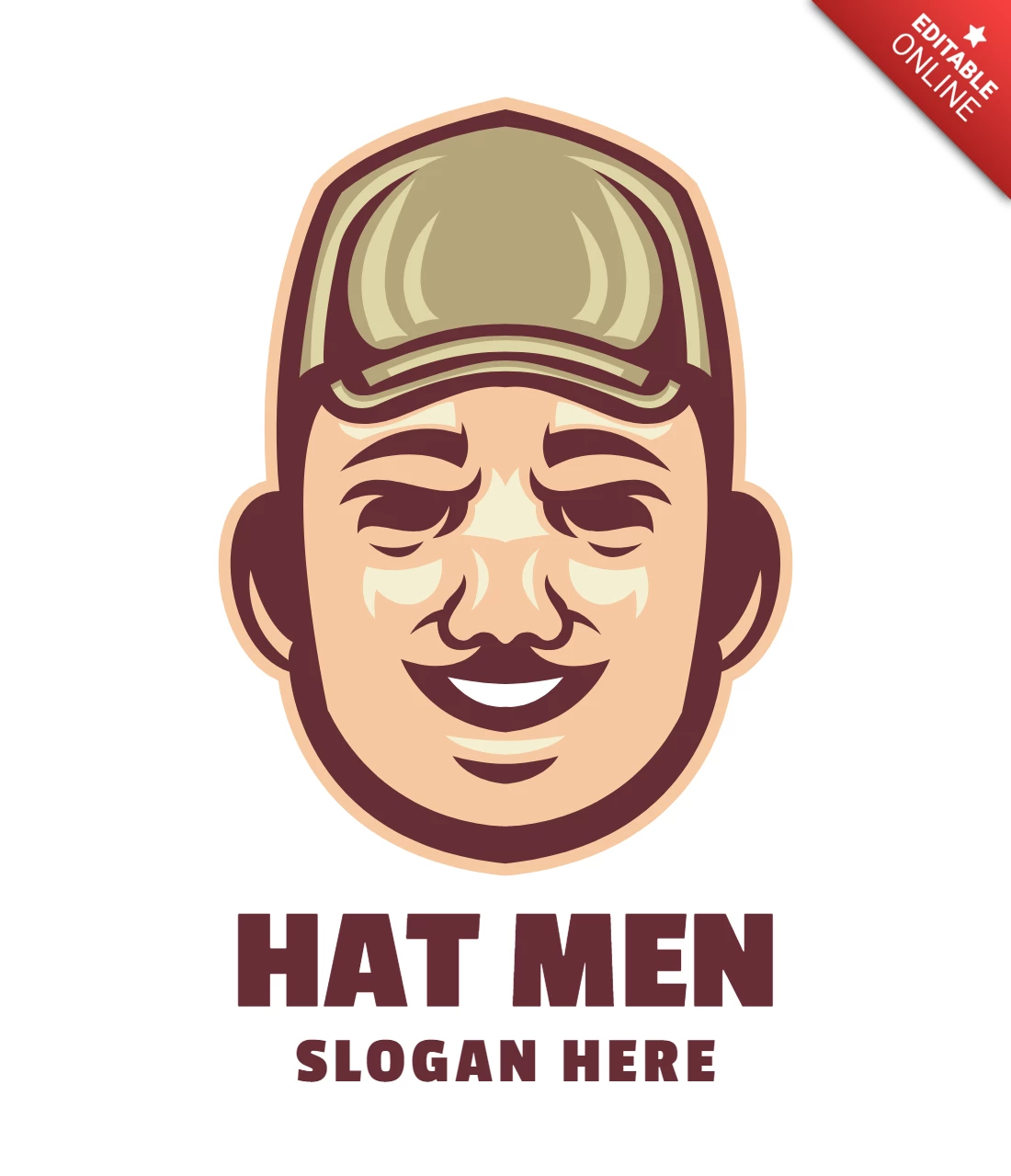 Modelo de design de logotipo de chapéu masculino