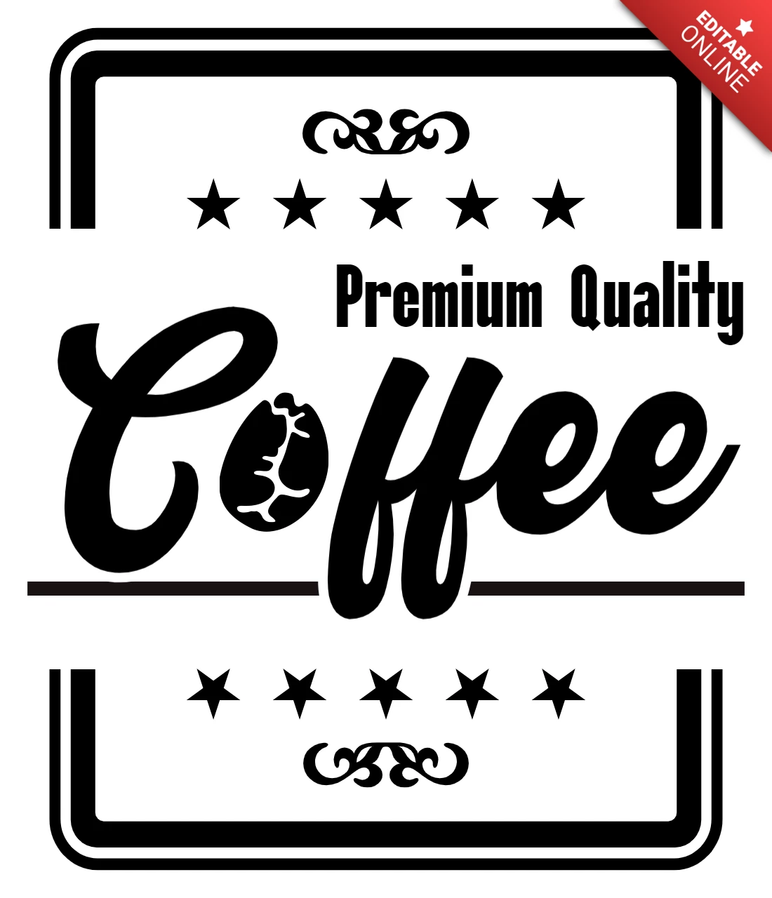 Coffee label Logo Design Template