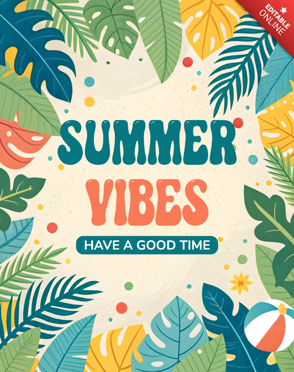 Tropisches Sommerdesign für die Sommervorlage