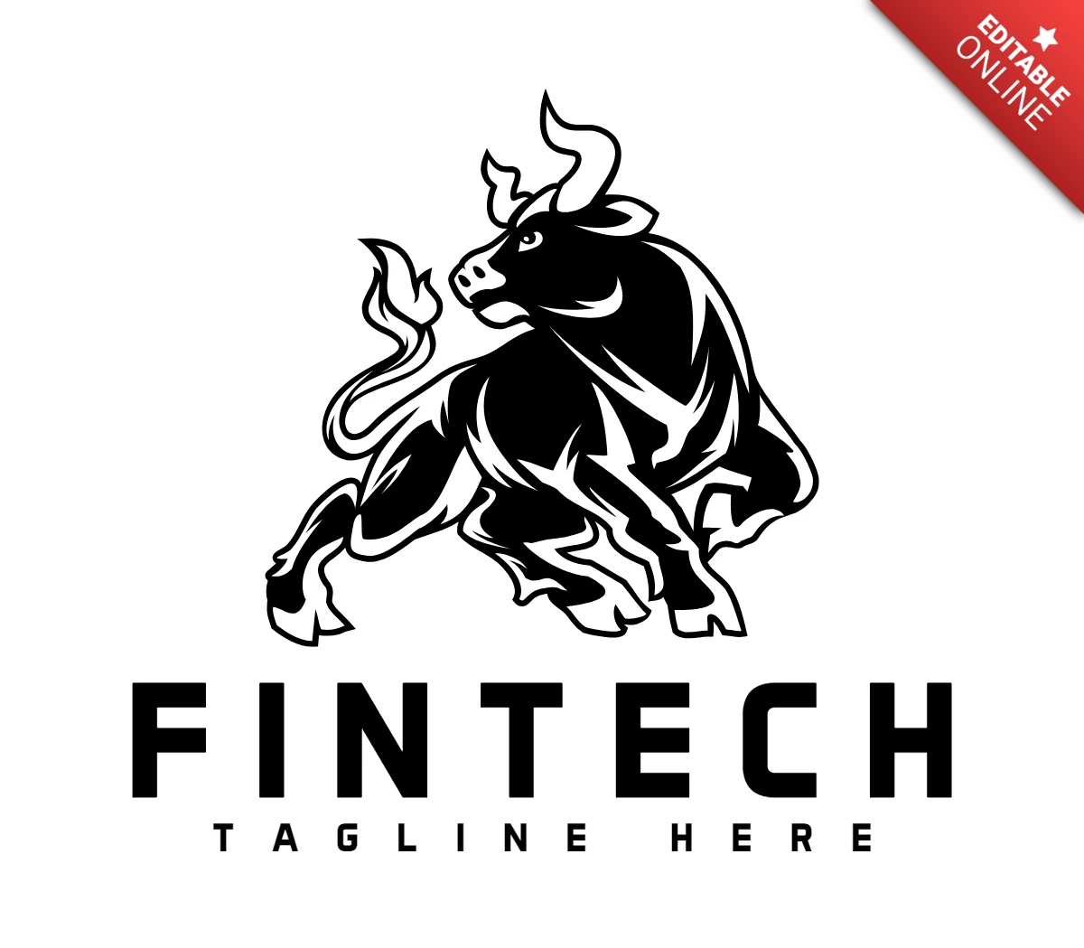 Financial Technology Logo Design Template