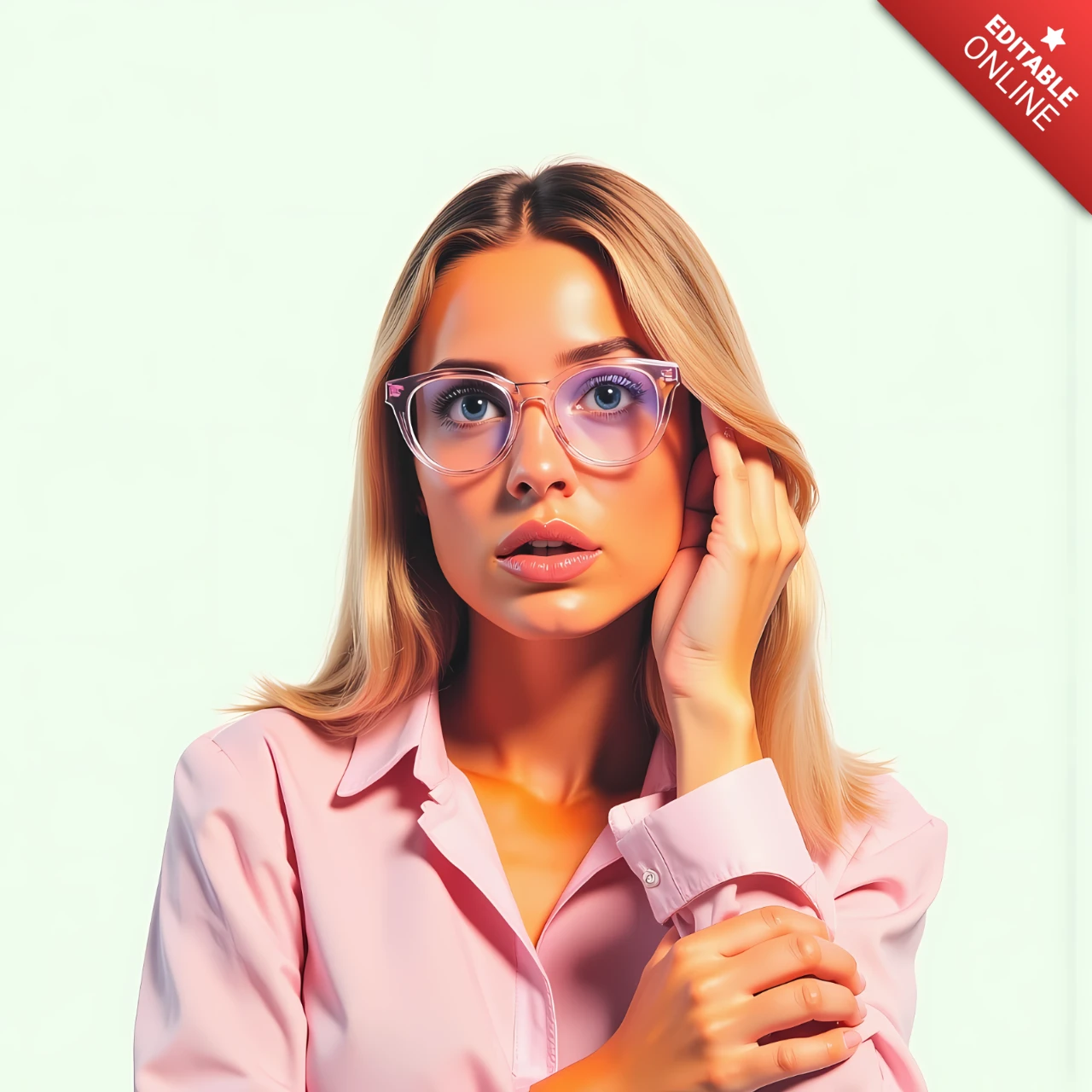 Modèle de portrait de mode élégant pour une image de marque personnelle