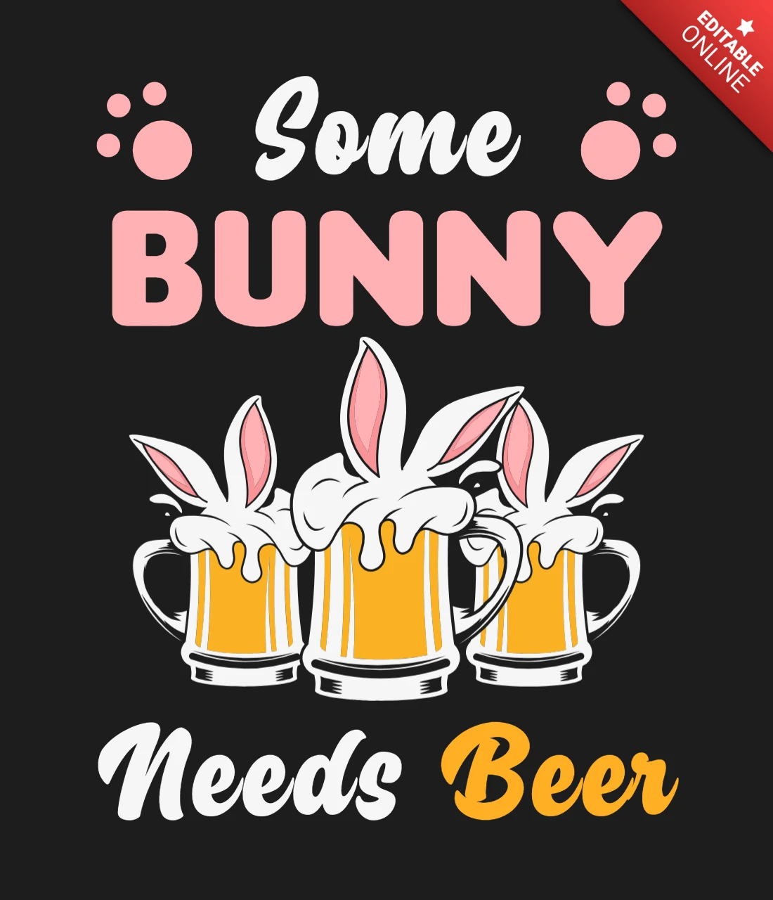 Some Bunny Needs Beer T-shirt Design Template