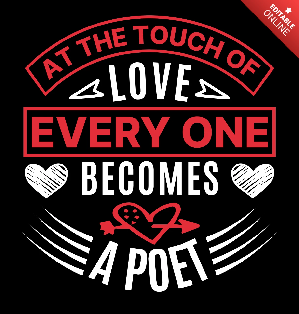 Love-Inspired Typography Design Template for Poetic Expressions