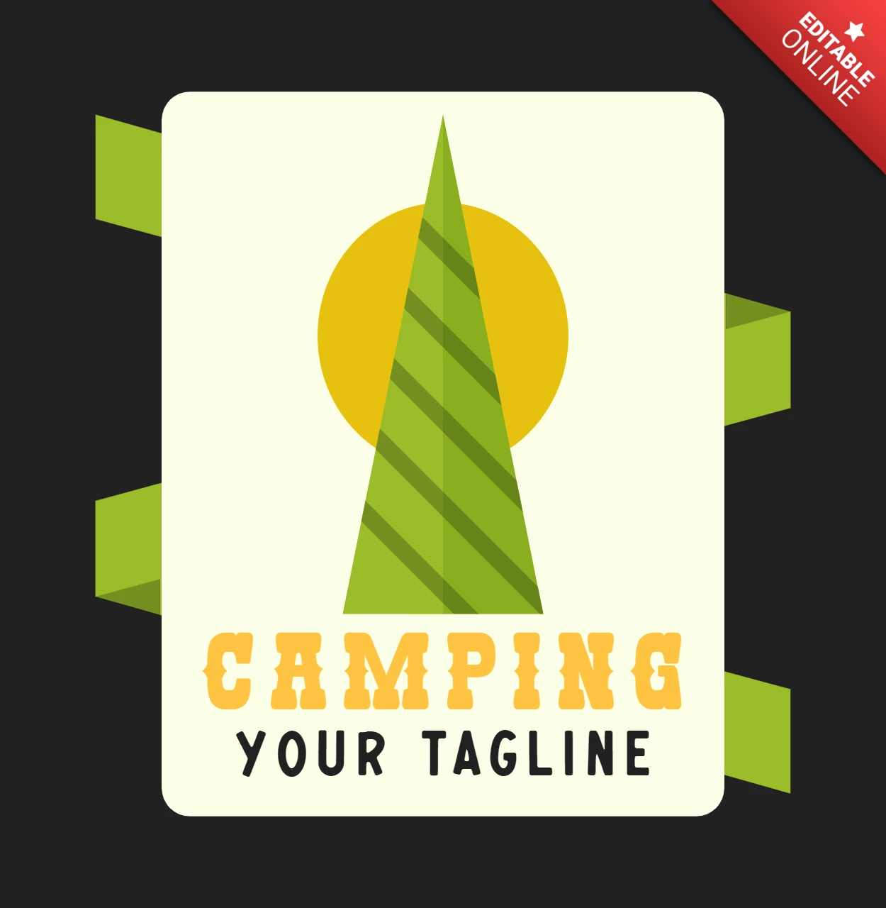 Camping minimal badge Vorlage Design