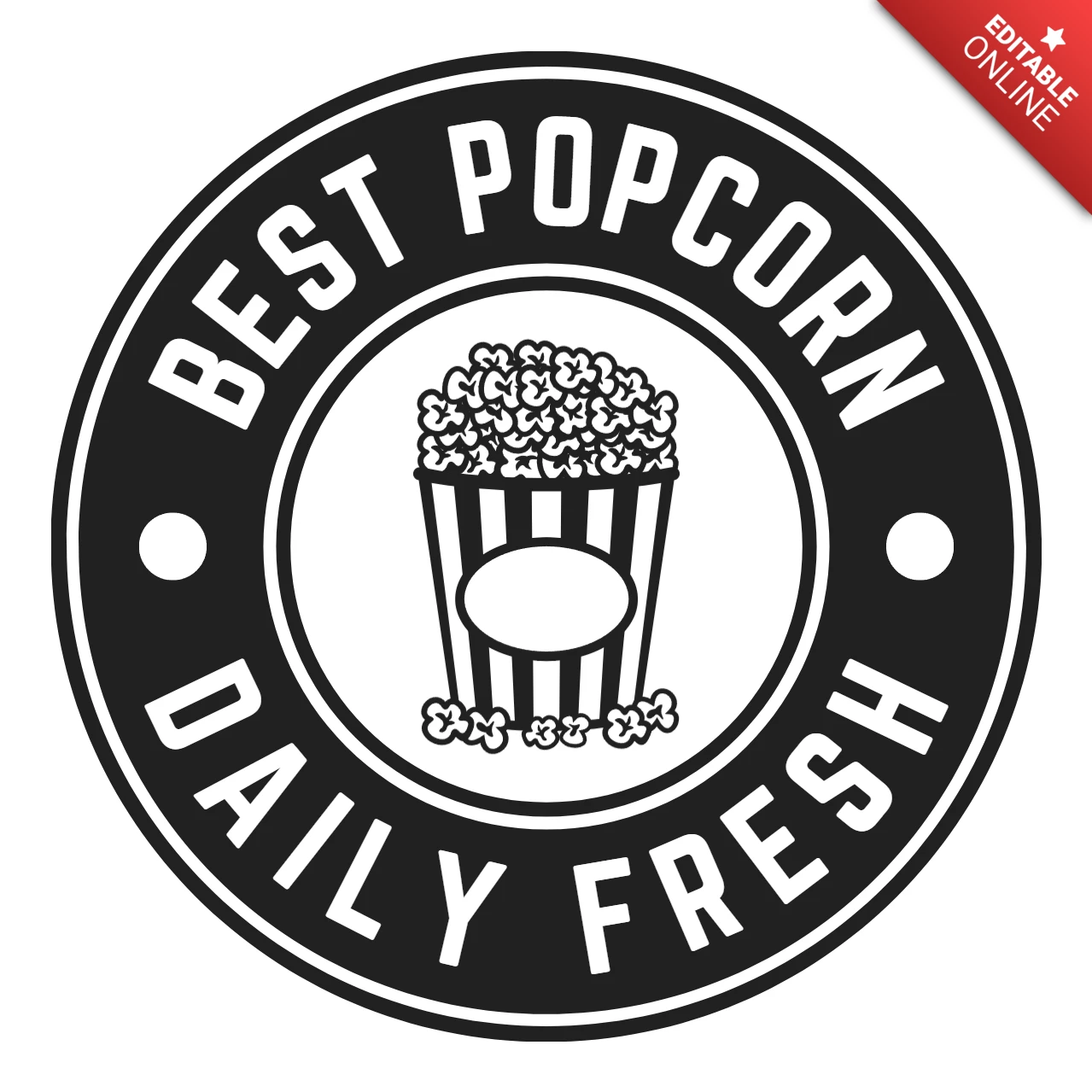 Bestes Popcorn Logo Design Vorlage