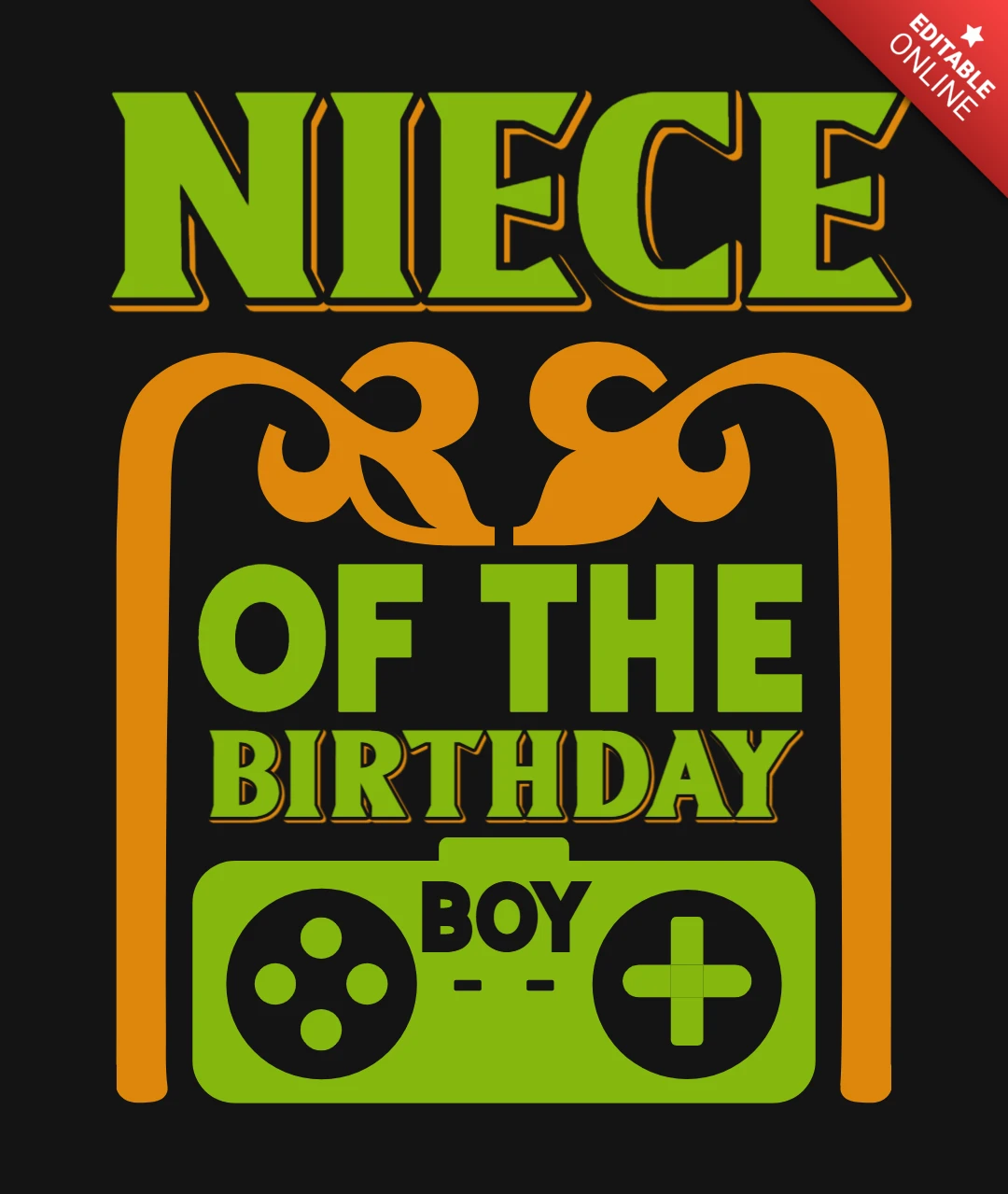 Modelo de design de camiseta com citação de jogo para a sobrinha do aniversariante