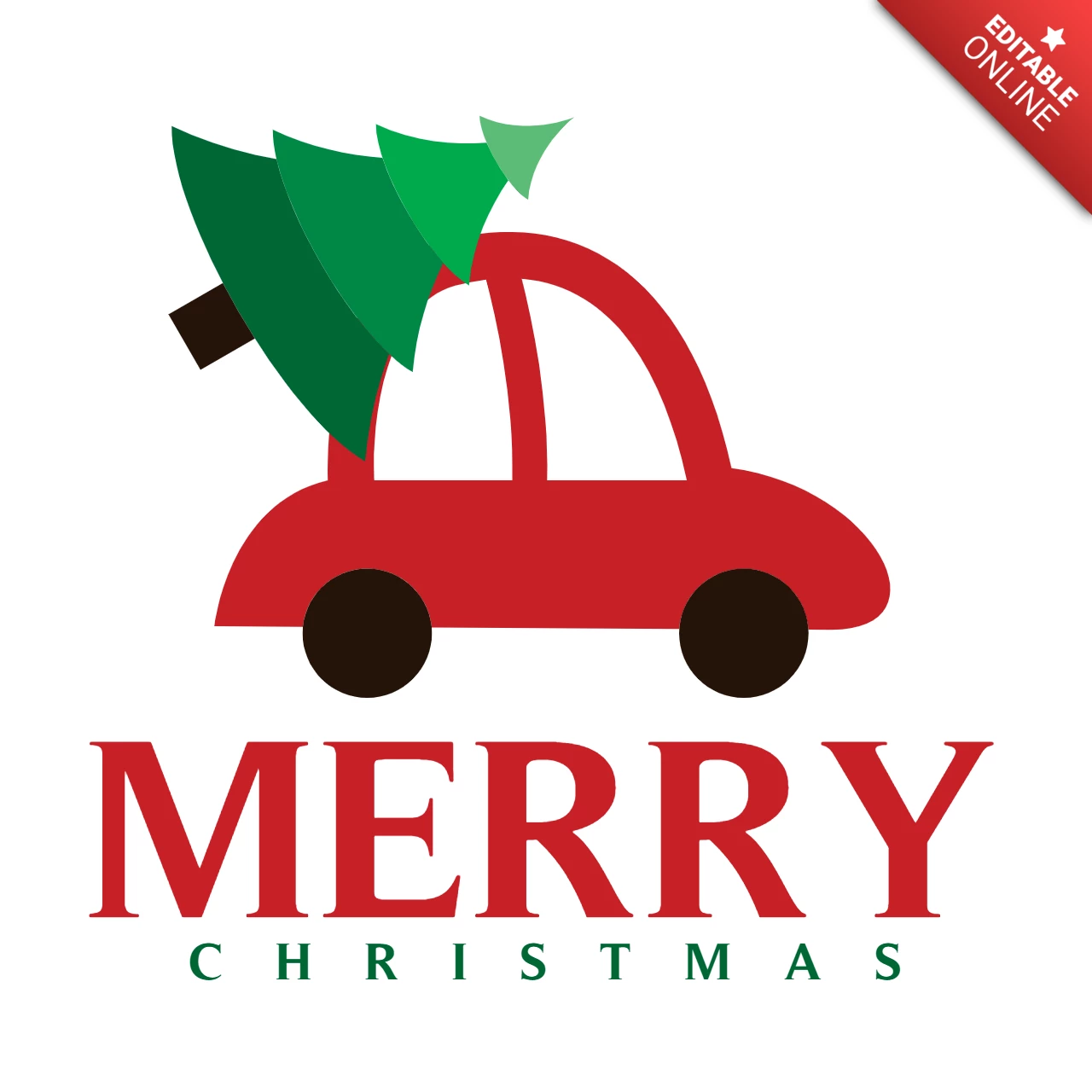 Voiture avec modèle de conception de logo d'arbre de Noël