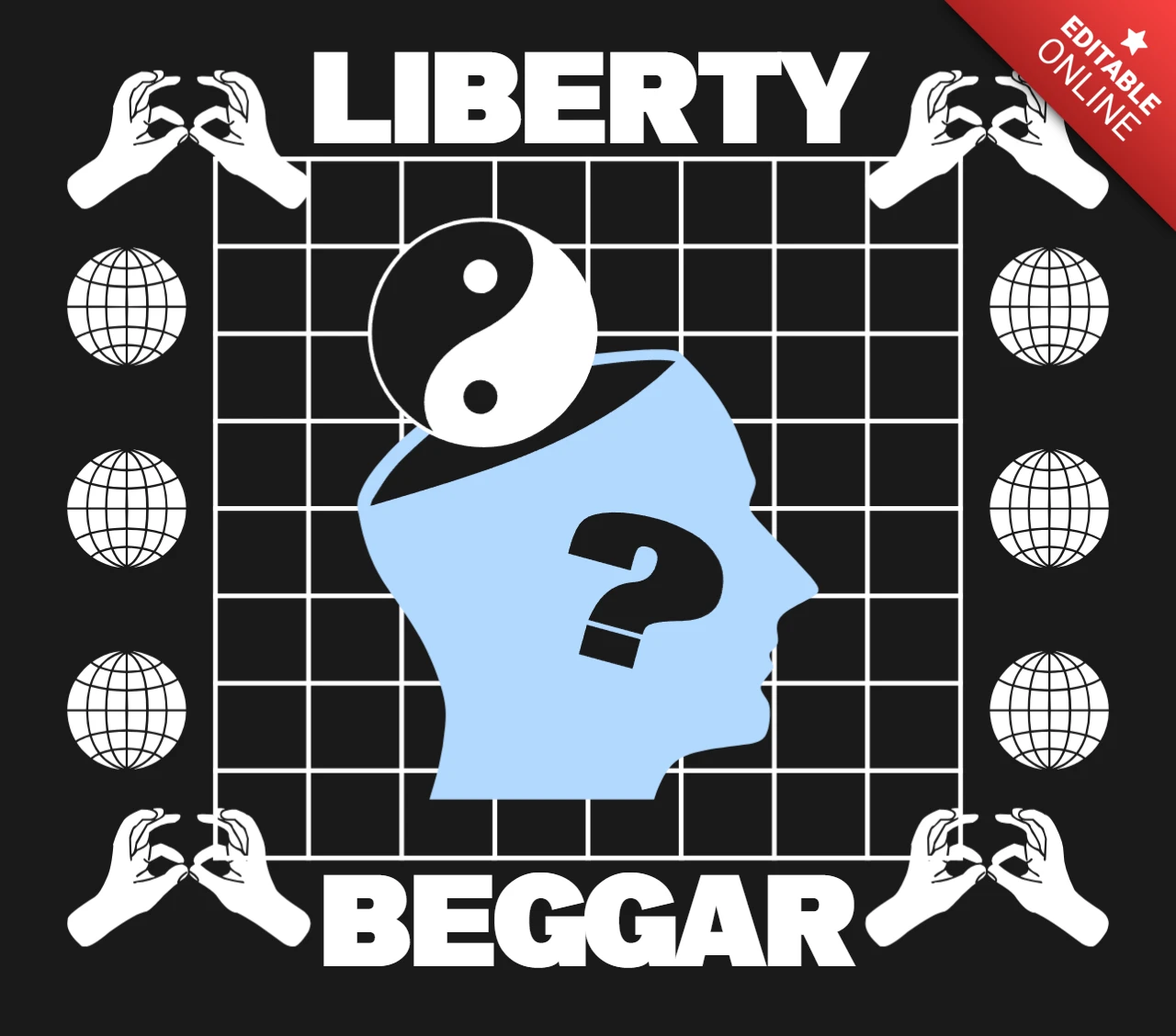 Plantilla de diseño gráfico de mendigo de libertad para ropa